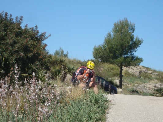 Oben angekommen, gibt es Fotos zur Begrüßung